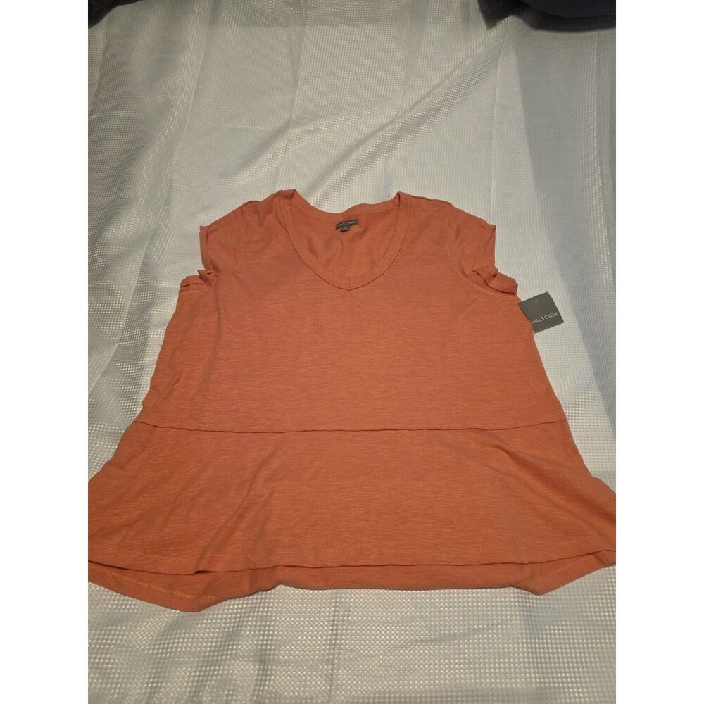 NWT - WOMENS FALLS CREEK CORAL V-NECK TOP SIZE 2X